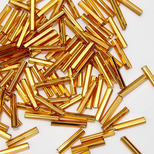 Стеклярус Preciosa 17070 Золотой 12 mm 1&nbsp;шт. в упаковке