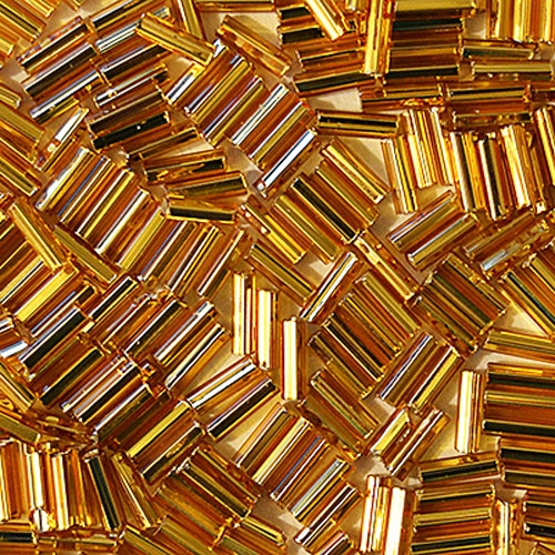 Стеклярус Preciosa 17050 Золотой 12 mm 1&nbsp;шт. в упаковке