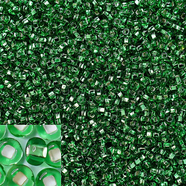 Бисер Preciosa 57100 огонек Зеленый 10/0 1&nbsp;шт. в упаковке