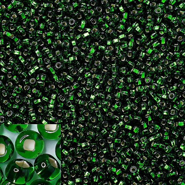 Бисер Preciosa 57120 огонек Зеленый 10/0 в упаковке