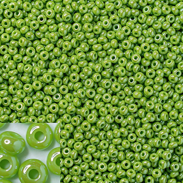 Бисер Preciosa Керамика в глазури 58410 Зеленый 10/0 1&nbsp;шт. в упаковке