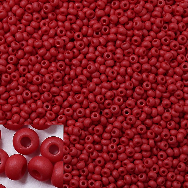 Бисер Preciosa Керамика матовая 93190м Красный 10/0 1&nbsp;шт. в упаковке