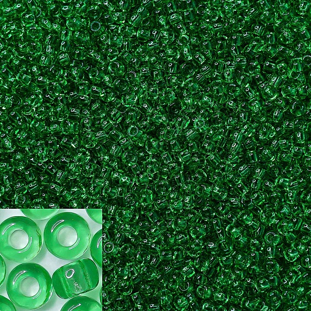 Бисер Preciosa 50100 Зеленый 10/0 в упаковке