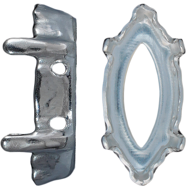 Оправы (касты) Crystal Hobby CH4228SET.04X08MM.SL 4х8 mm Silver 360&nbsp;шт. в упаковке