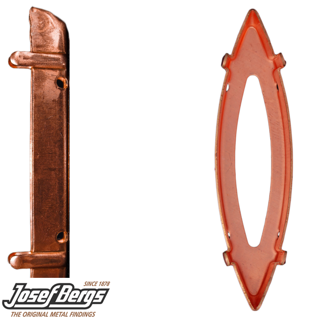 Пришивные оправы Josef Bergs A4221 Navette 48x13 mm открытая спина Raw 6 шт