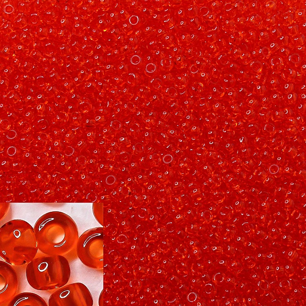 Бисер Preciosa Натуральный прозрачный 90090 Красный 10/0 1&nbsp;шт. в упаковке