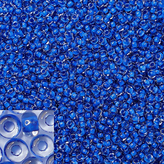 Бисер Preciosa 38338 линованный Синий 10/0 1&nbsp;шт. в упаковке