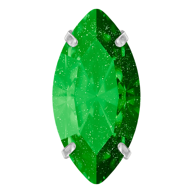 Ювелирные вставки и камни Dongzhou DZ3017SET.15X04.156F Galactic Green 15x4 mm поштучно