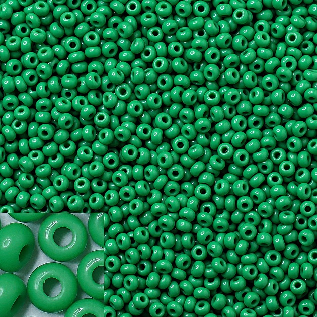 Бисер Preciosa Керамика 53250 Зеленый 10/0 1&nbsp;шт. в упаковке
